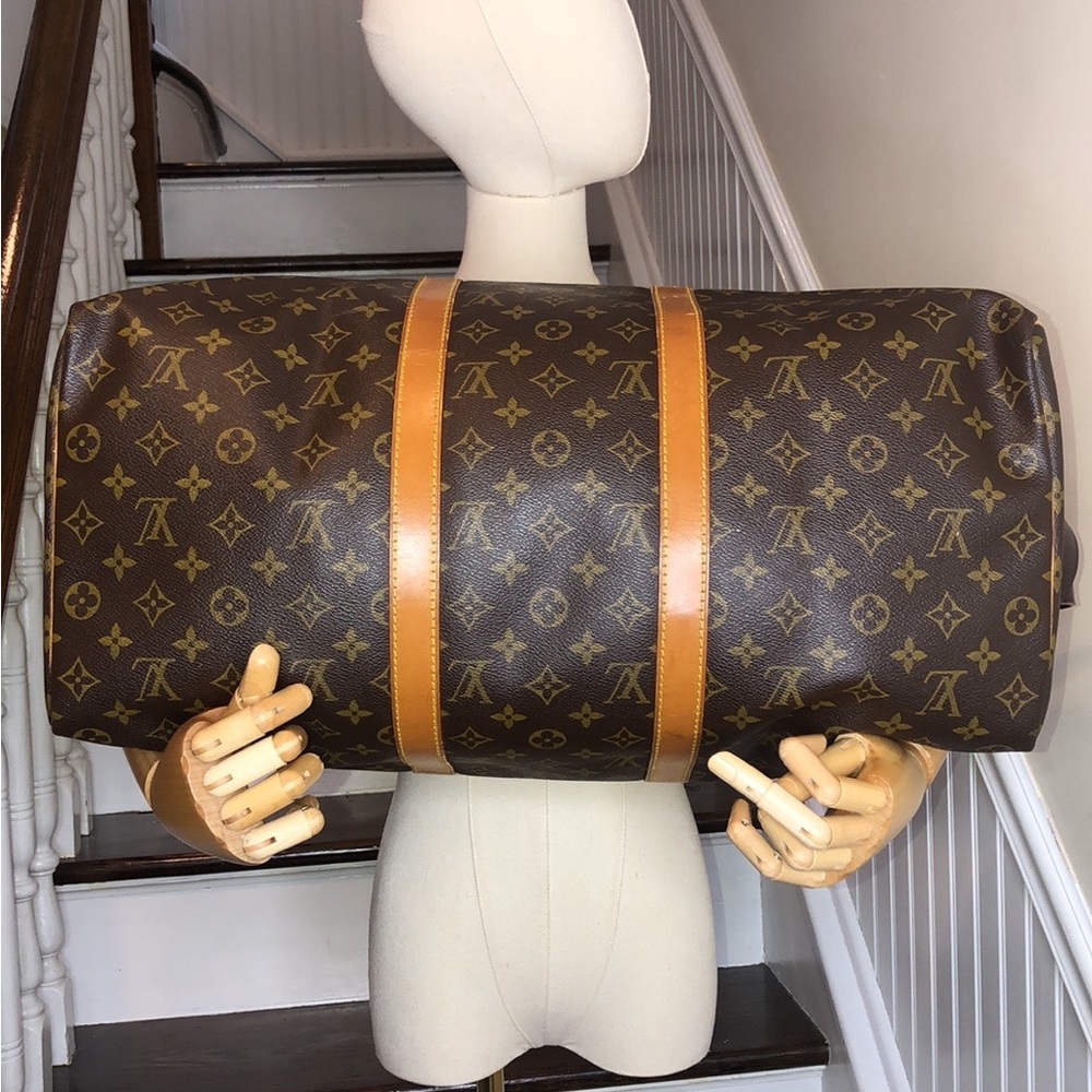 LOUIS VUITTON LV50 Keepall Monogram Canvas Tote Travel Duffle Bag LV 50 SP0992 - Picture 7 of 17